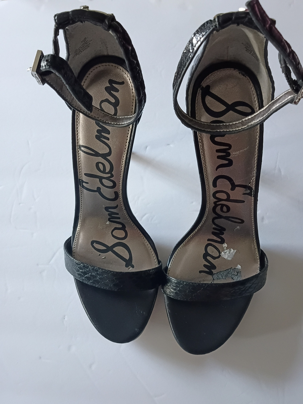 Sam Edelman Black Ankle-Strap Women's Sandals